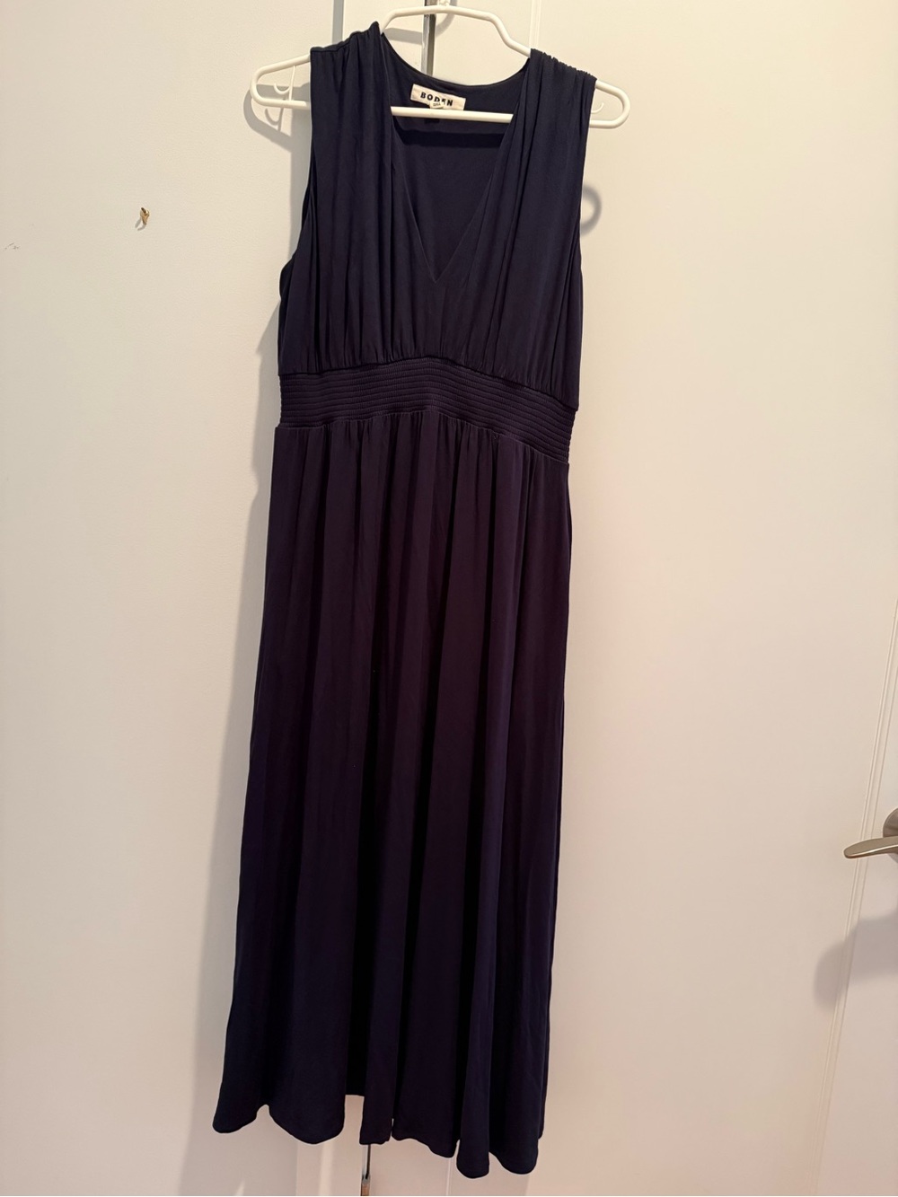 Boden Navy V-Neck Sleeveless Maxi Dress